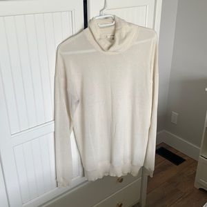 Cream Aritzia Wilfred Turtle neck